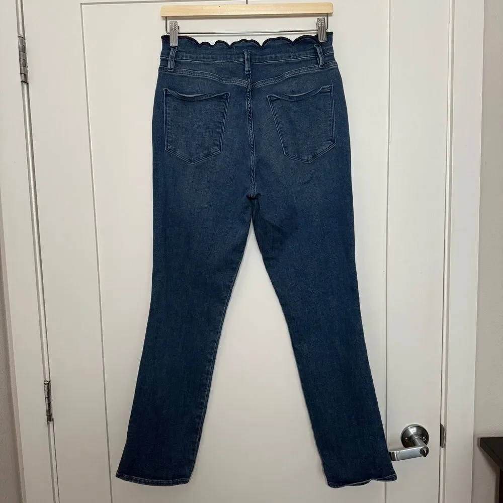Frame Starwood Jeans Womens Sz 29 Blue Scallop Edge Splendor Straight Leg Denim